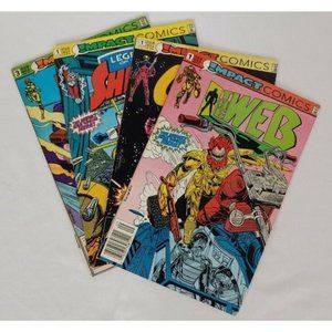 Impact Comics Book Lot,The Comet #1, The Web #1 and #3, The Shield #1 Mixed Lot